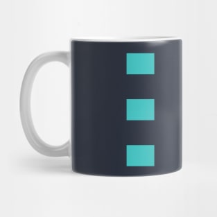 Simple Art | Six Cyan Rectangles Mug